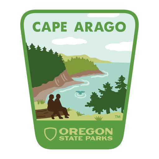 Cape Arago, 3.25” Weatherproof Sticker | Patchmarks Oregon State Parks