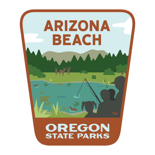 Arizona Beach, 3.25” Weatherproof Sticker | Patchmarks Oregon State Parks