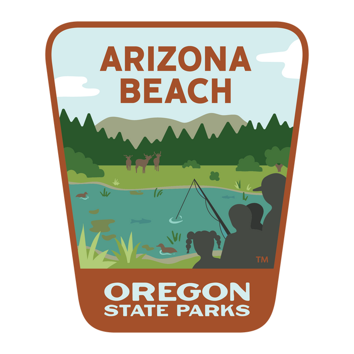 Arizona Beach, 3.25” Weatherproof Sticker | Patchmarks Oregon State Parks