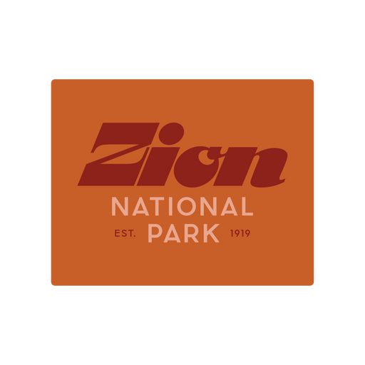 Zion National Park Type Sticker | Patchmarks Oregon State Parks