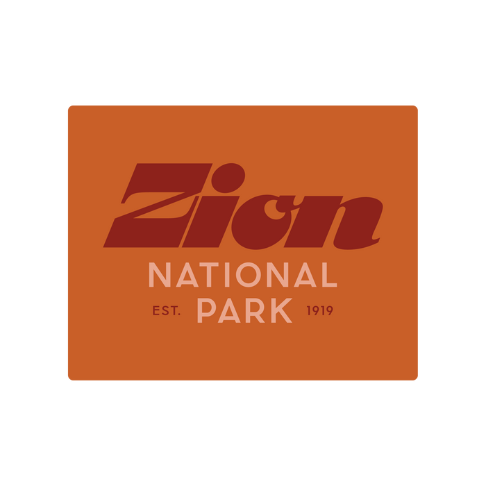 Zion National Park Type Sticker | Patchmarks Oregon State Parks