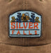 1 of 1, Silver Falls Brown StepDad Cord Strapback Hat w/ Flowers Embroidered Patch | Patchmarks