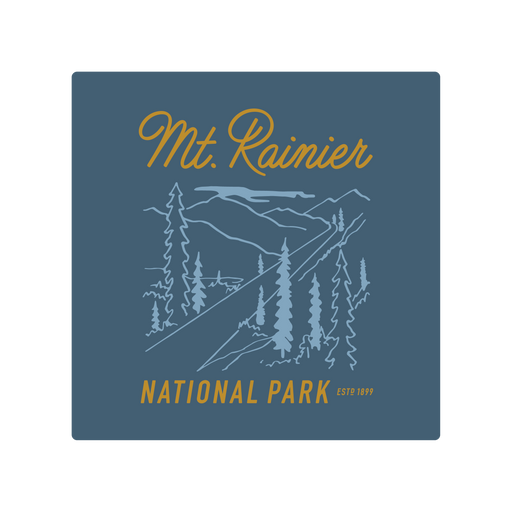 Mount Rainier National Park Type Sticker | Patchmarks Oregon State Parks
