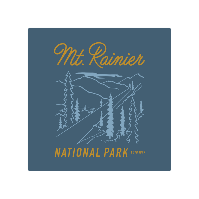 Mount Rainier National Park Type Sticker | Patchmarks Oregon State Parks
