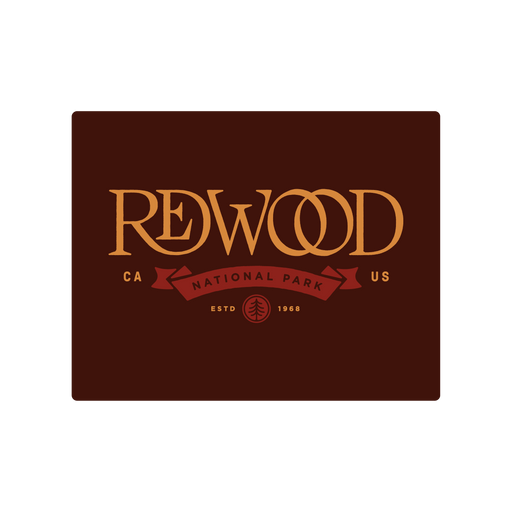 Redwood National Park Type Sticker | Patchmarks Oregon State Parks