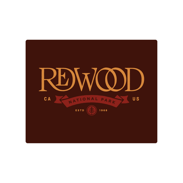 Redwood National Park Type Sticker | Patchmarks Oregon State Parks