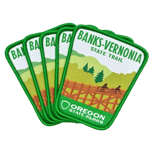 Banks-Vernonia Trail, 2.5" Iron-on Patch | Patchmarks Oregon State Parks