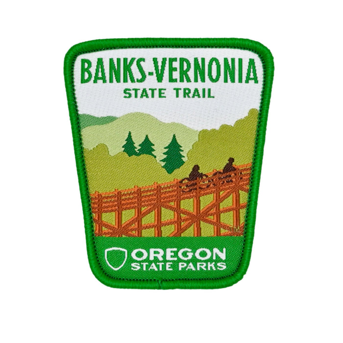 Banks-Vernonia Trail, 2.5" Iron-on Patch | Patchmarks Oregon State Parks