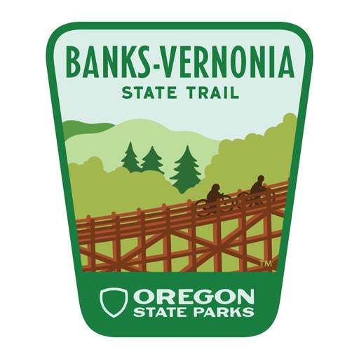 Banks Vernonia Trail, 3.25” Weatherproof Sticker | Patchmarks Oregon State Parks