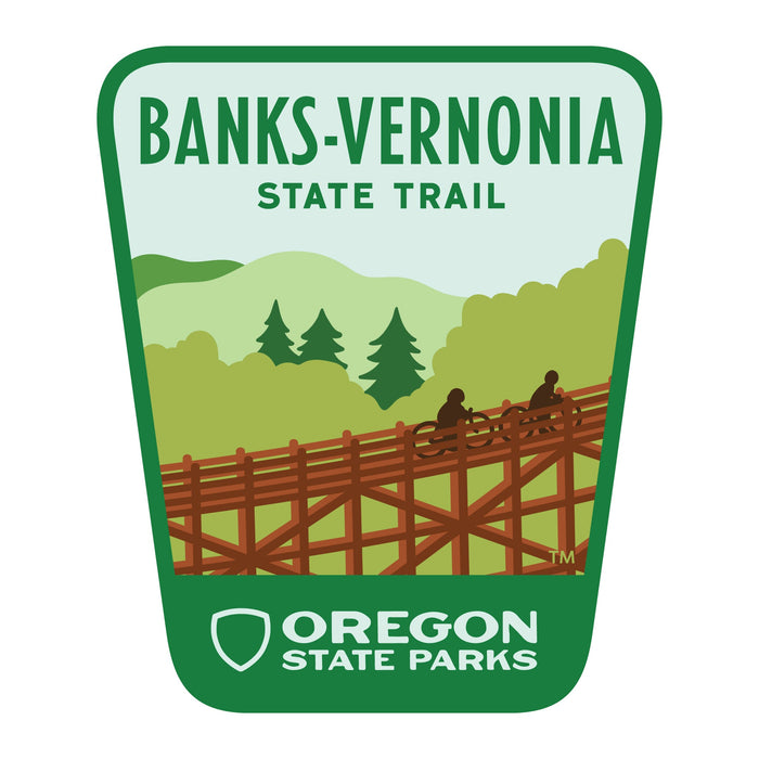 Banks Vernonia Trail, 3.25” Weatherproof Sticker | Patchmarks Oregon State Parks