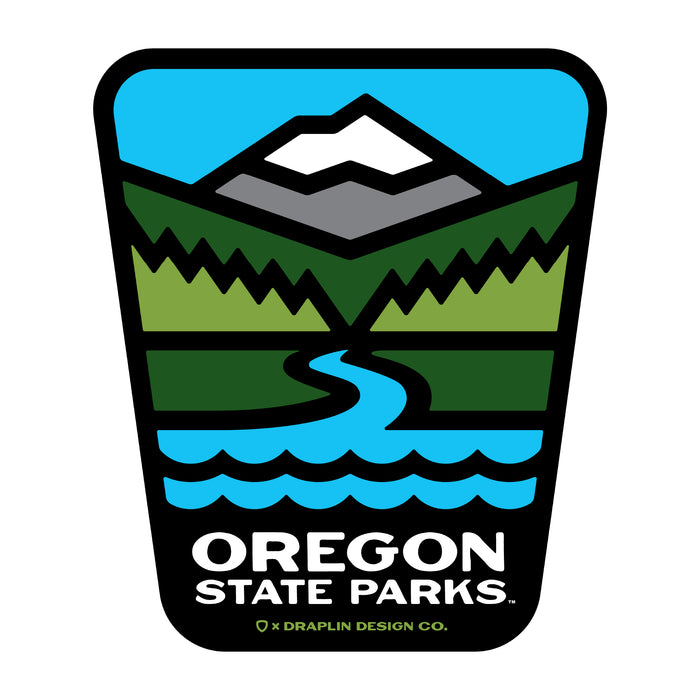 Oregon State Parks x Draplin Design Co 3.25" Weatherproof Sticker | Patchmarks Oregon State Parks