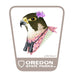 Peregrine Falcon  3.25" Weatherproof Sticker | Patchmarks Oregon State Parks