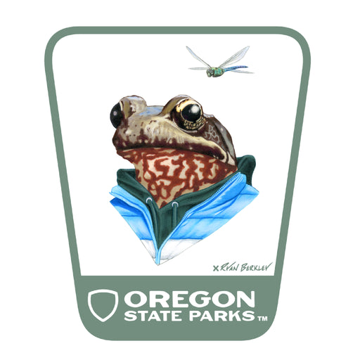 Oregon Spotted Frog  3.25" Weatherproof Sticker | Patchmarks Oregon State Parks