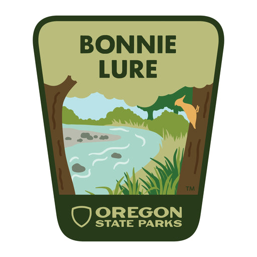 Bonnie Lure, 3.25” Weatherproof Sticker | Patchmarks Oregon State Parks