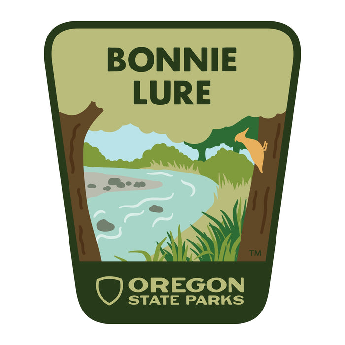 Bonnie Lure, 3.25” Weatherproof Sticker | Patchmarks Oregon State Parks