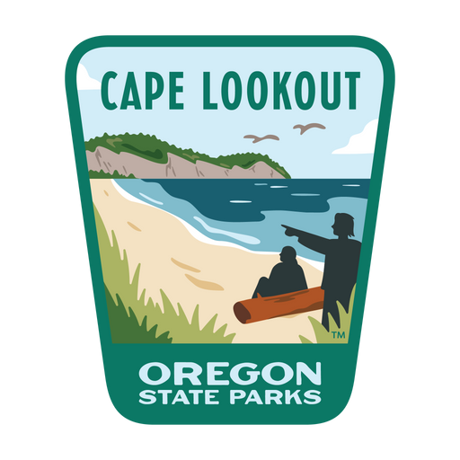 Cape Lookout State Park, 3.25” Weatherproof Sticker | Patchmarks Oregon State Parks
