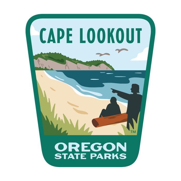 Cape Lookout State Park, 3.25” Weatherproof Sticker | Patchmarks Oregon State Parks