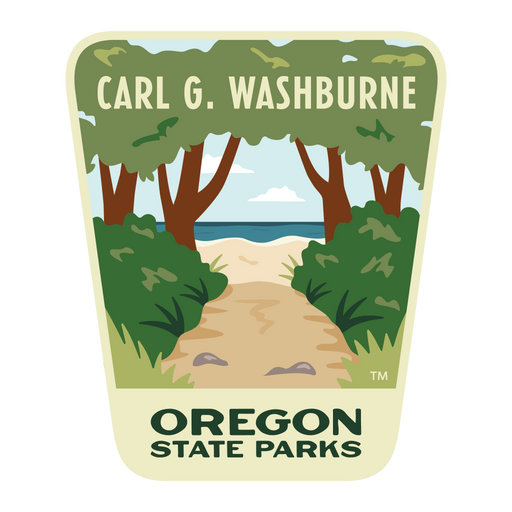 Carl G Washburn, 3.25” Weatherproof Sticker | Patchmarks Oregon State Parks