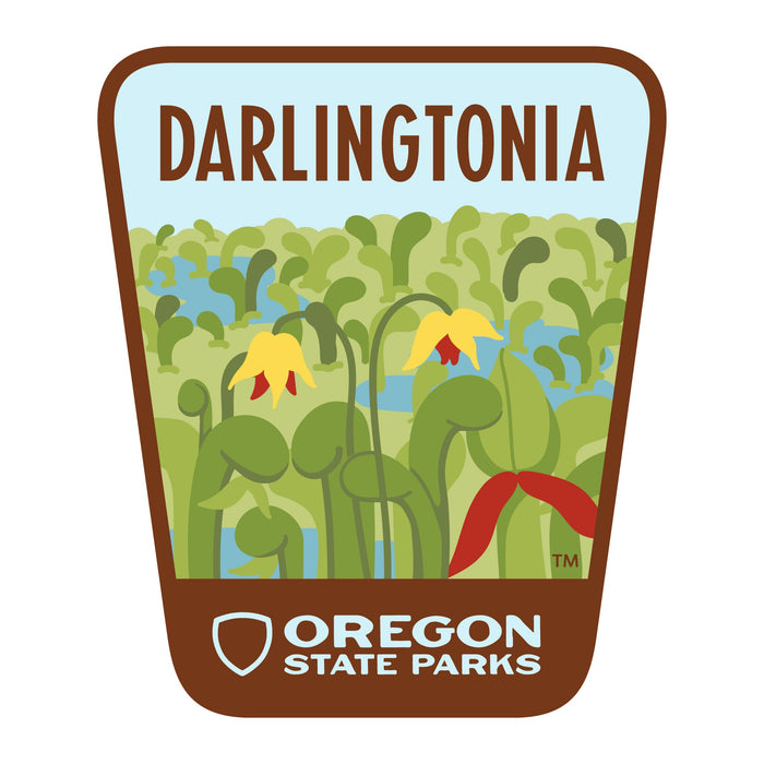 Darlingtonia, 3.25” Weatherproof Sticker | Patchmarks Oregon State Parks