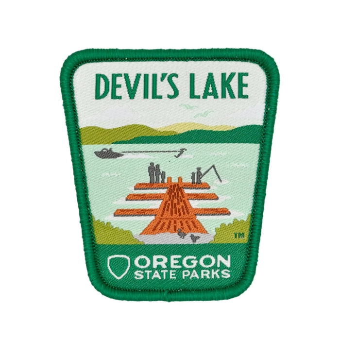Devils Lake,  2.5" Iron-on Patch | Patchmarks Oregon State Parks