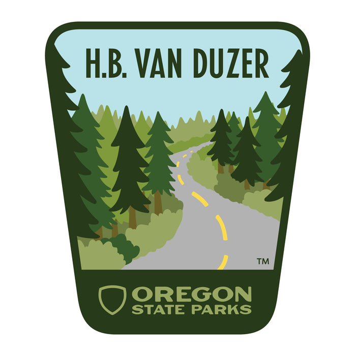 H.B. Van Duzer, 3.25” Weatherproof Sticker | Patchmarks Oregon State Parks