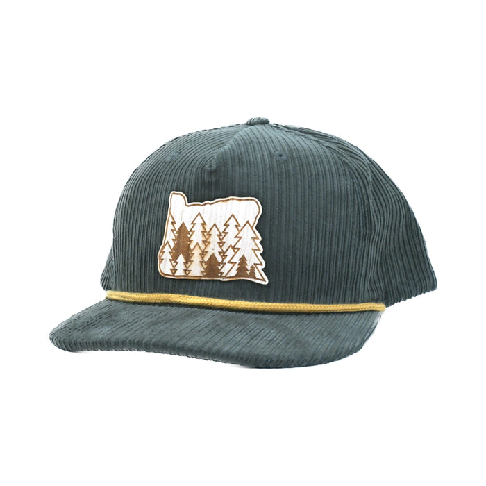 Evergreens - Wood Patch Cord Hat | Patchmarks Oregon State Parks