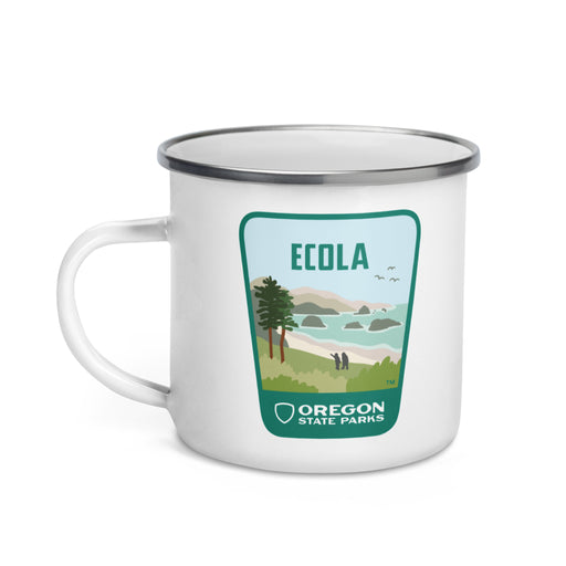 Ecola Enamel Mug, 12oz | Patchmarks Oregon State Parks