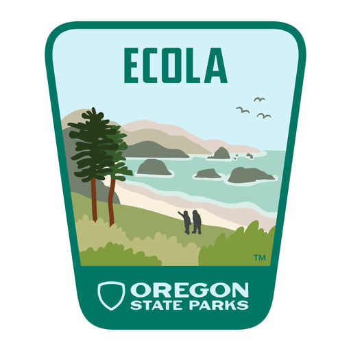 Ecola, 3.25” Weatherproof Sticker | Patchmarks Oregon State Parks