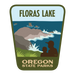 Floras Lake, 3.25” Weatherproof Sticker | Patchmarks Oregon State Parks