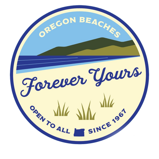 "Forever Yours" Oregon Beach Bill 50th Anniversary 3.5" Sticker | Patchmarks Oregon State Parks