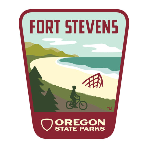 Fort Stevens, 3.25” Weatherproof Sticker | Patchmarks Oregon State Parks