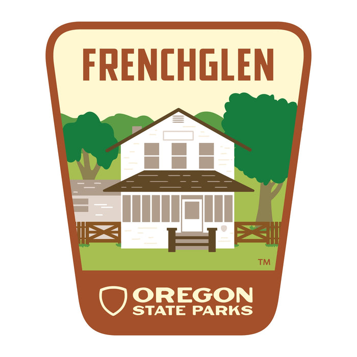 Frenchglen, 3.25” Weatherproof Sticker | Patchmarks Oregon State Parks