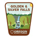 Golden & Silver Falls, 3.25” Weatherproof Sticker | Patchmarks Oregon State Parks