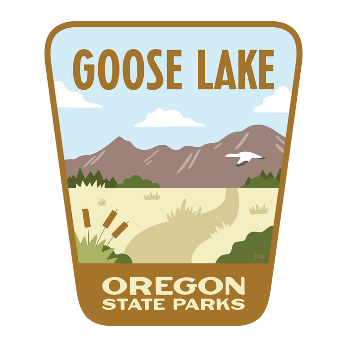 Goose Lake State Recreation Area, 3.25” Weatherproof Sticker | Patchmarks Oregon State Parks
