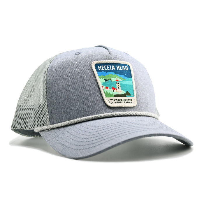 Heceta Head Rope-Trucker Hat | Patchmarks Oregon State Parks