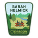 Sarah Helmick, 3.25” Weatherproof Sticker | Patchmarks Oregon State Parks
