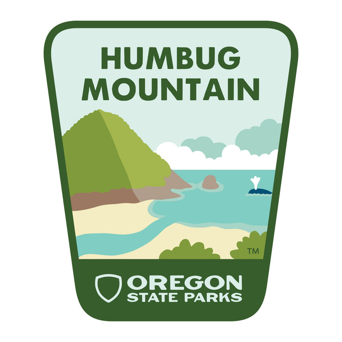 Humbug Mountain, 3.25” Weatherproof Sticker | Patchmarks Oregon State Parks