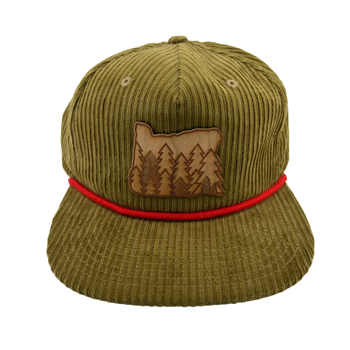 Evergreens - Wood Patch Cord Hat | Patchmarks Oregon State Parks