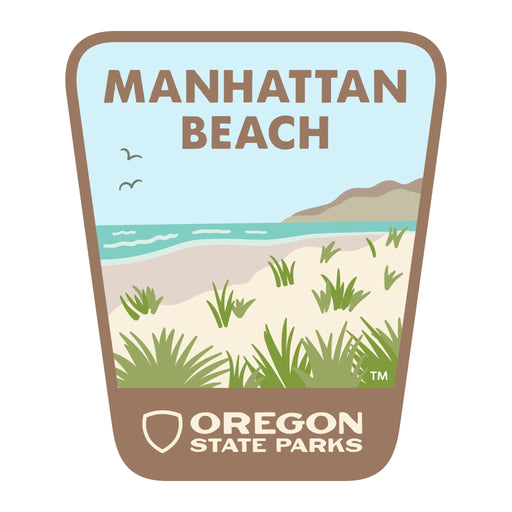 Manhattan Beach, 3.25” Weatherproof Sticker | Patchmarks Oregon State Parks