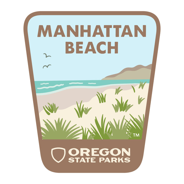 Manhattan Beach, 3.25” Weatherproof Sticker | Patchmarks Oregon State Parks