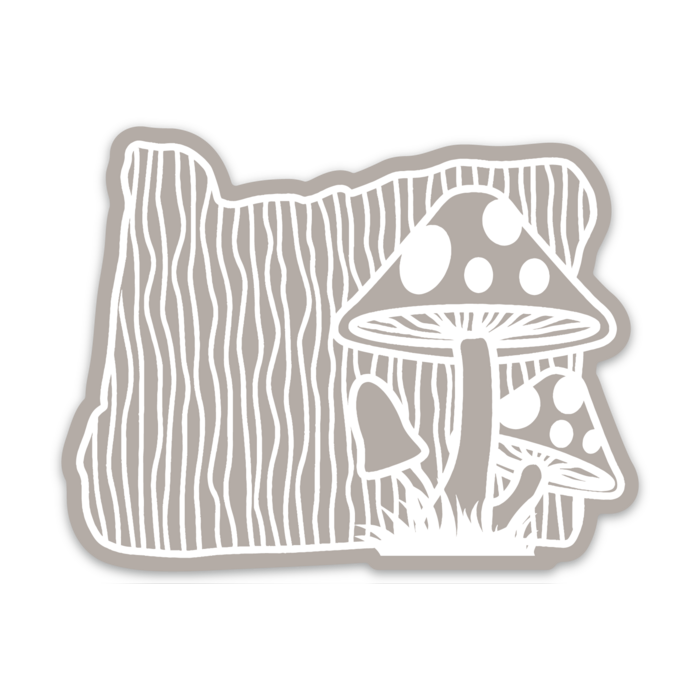Mushrooms - 3.5" Vinyl Sticker | Patchmarks Oregon State Parks