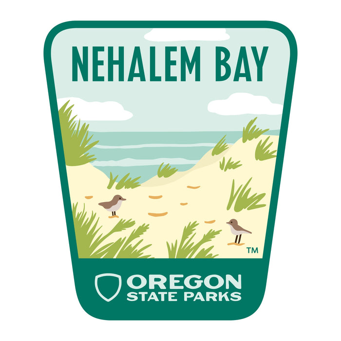 Nehalem Bay, 3.25” Weatherproof Sticker | Patchmarks Oregon State Parks
