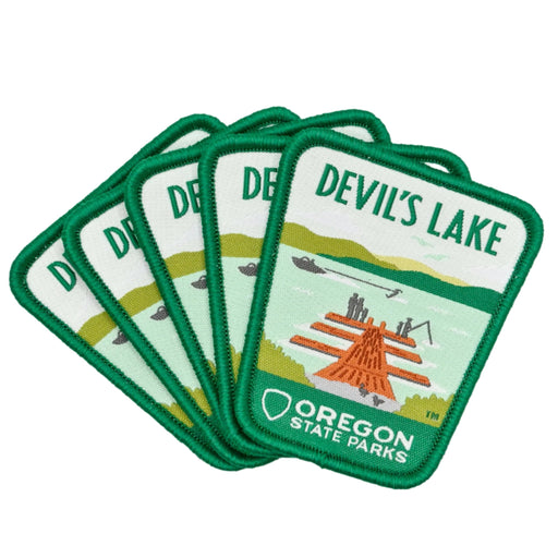 Devils Lake,  2.5" Iron-on Patch | Patchmarks Oregon State Parks