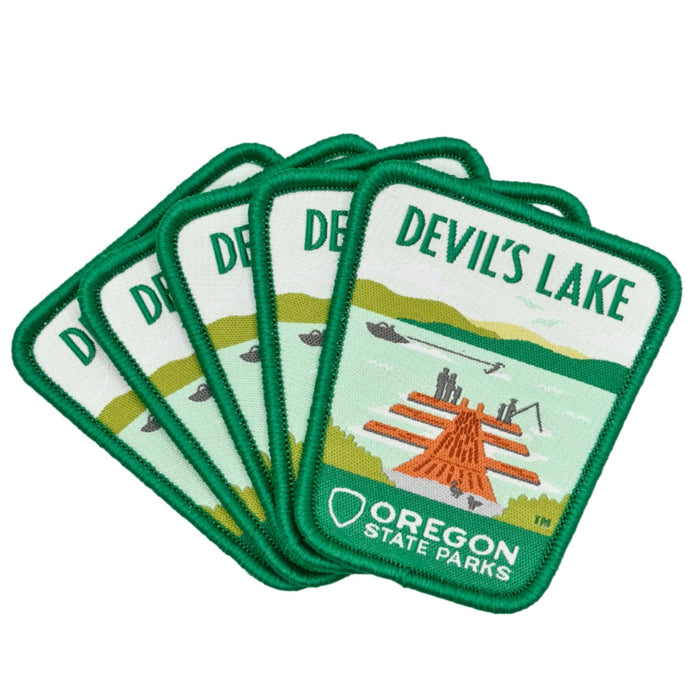 Devils Lake,  2.5" Iron-on Patch | Patchmarks Oregon State Parks