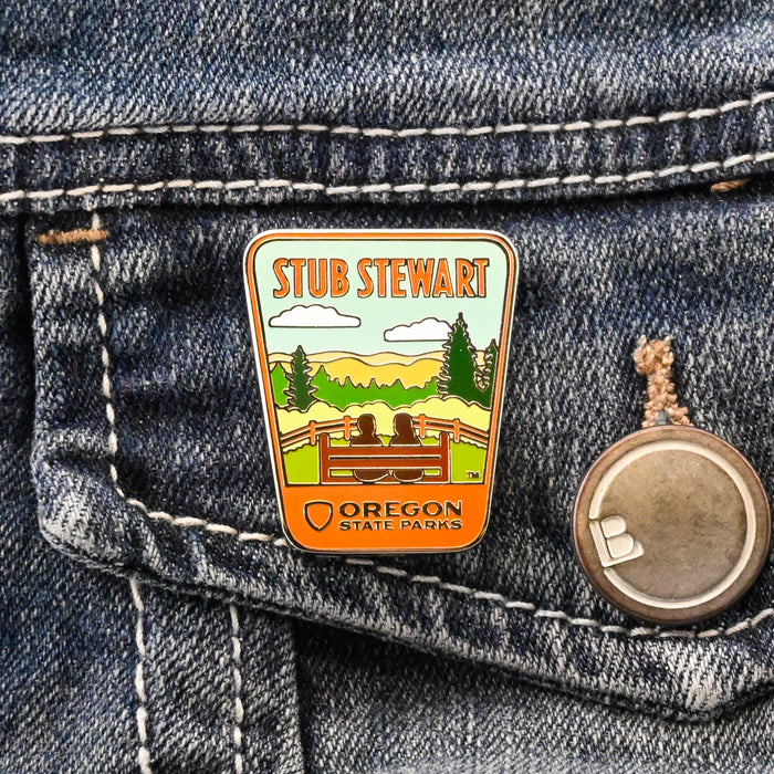 Stub Stewart Enamel Pin | Patchmarks Oregon State Parks