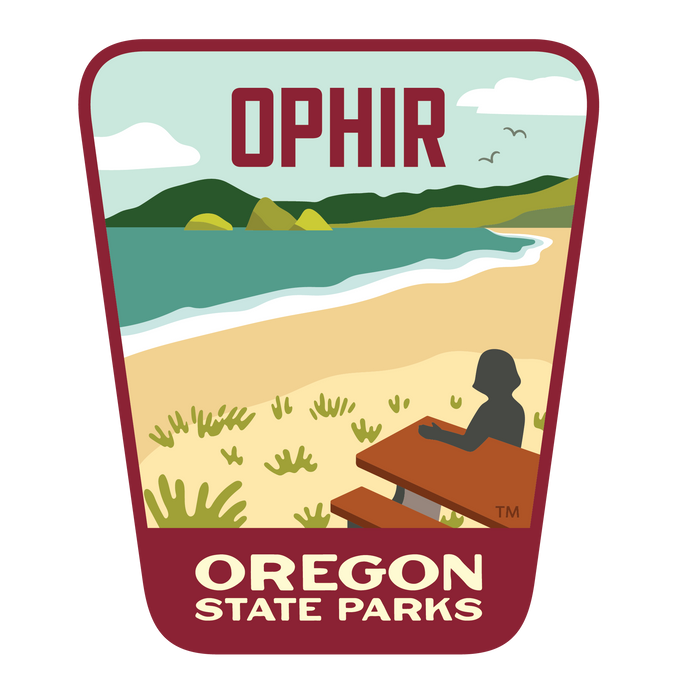 Ophir, 3.25” Weatherproof Sticker | Patchmarks Oregon State Parks