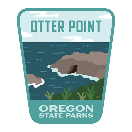 Otter Point, 3.25” Weatherproof Sticker | Patchmarks Oregon State Parks