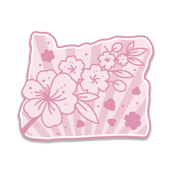 *NEW* Cherry Blossoms - 3.5" Vinyl Sticker | Patchmarks Oregon State Parks
