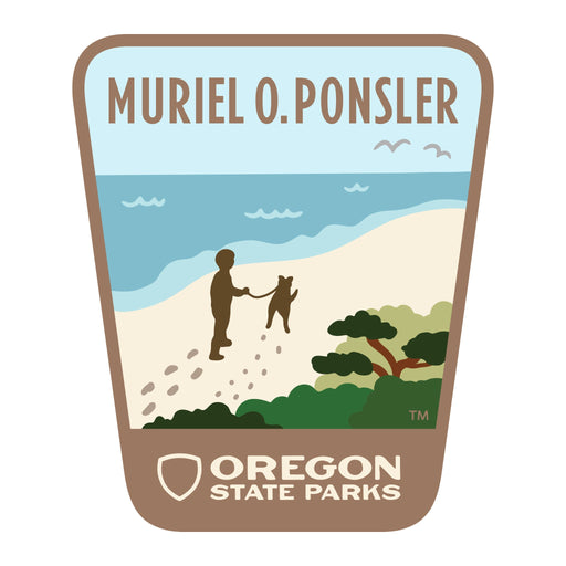 Muriel O. Ponsler, 3.25” Weatherproof Sticker | Patchmarks Oregon State Parks