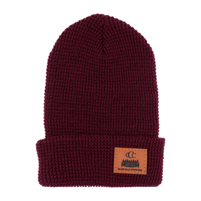 CCC - Burgundy Waffle Beanie